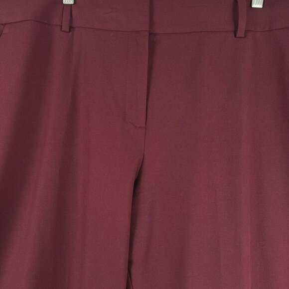Talbots Classic Straight Pants Womens 20L‎ Burgundy Cotton Spandex NWT PT-2300 - Picture 3 of 10